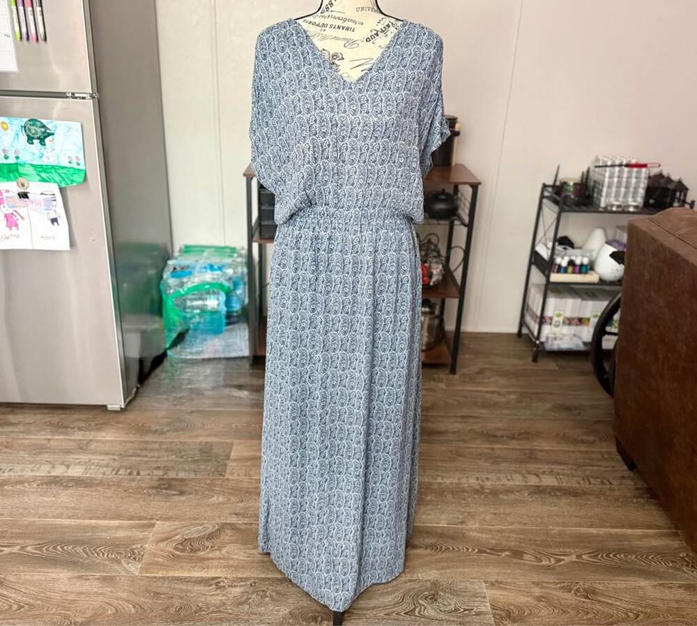 Lucky Brand Women’s Blue Paisley Dress Size Medium